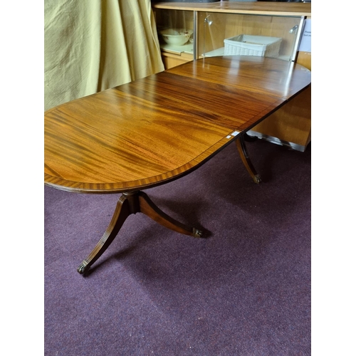 90 - 1 x 1960s mahogany dining table double pedestal