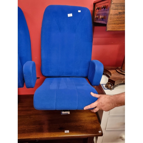 44 - 1 x blue upholstery cinema seat