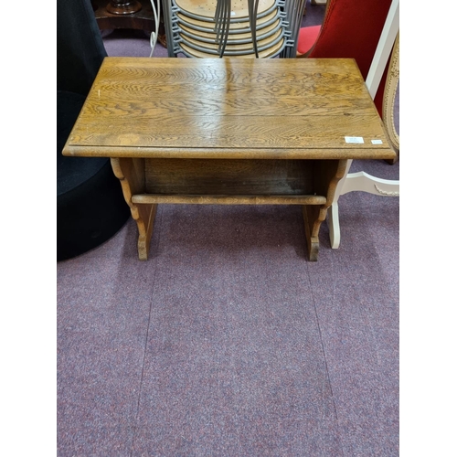 65 - 1 x oak magazine rack table