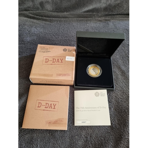 125 - ROYAL MINT OPERATION OVERLOAD 75 YEARS D DAY 2019 UK £2 SILVER PROOF PIEDFORT COIN