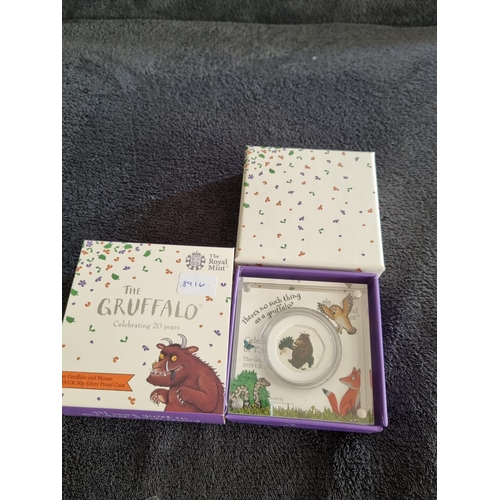 127 - ROYAL MINT THE GRUFFALO AND MOUSE 2019 UK 50P SILVER PROOF COIN