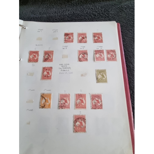 146 - 1 X ALBULM CONTAINING AUSTRALIAN STAMPS 1913 ONWARDS TO 1975