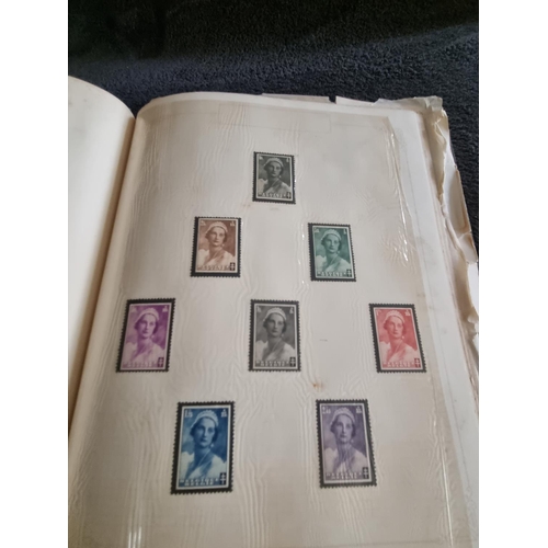 147 - 1 X STAMP ALBULM CONTAINING PERSIA STAMPS 1894 TO 1929 AND LIBERIA STAMPS 1921 TO 1936