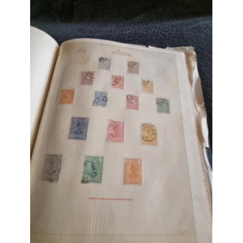 147 - 1 X STAMP ALBULM CONTAINING PERSIA STAMPS 1894 TO 1929 AND LIBERIA STAMPS 1921 TO 1936