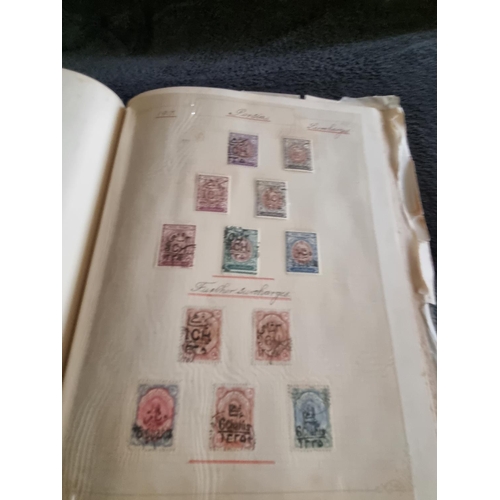 147 - 1 X STAMP ALBULM CONTAINING PERSIA STAMPS 1894 TO 1929 AND LIBERIA STAMPS 1921 TO 1936