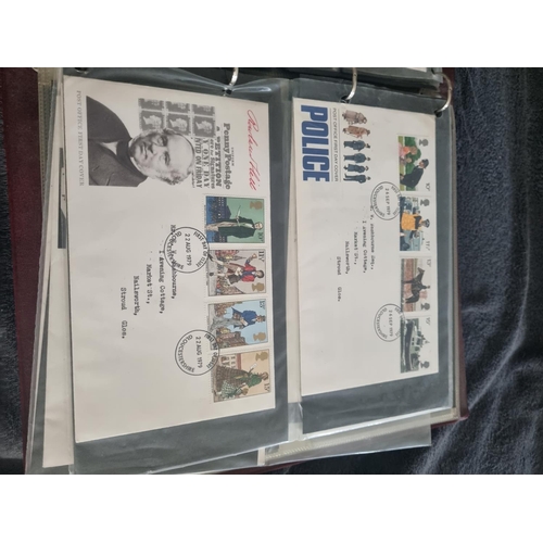 163 - ALBULM CONTAINING FIRST DAY COVERS AND FOREIGN USED STAMPS