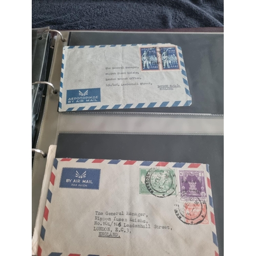 163 - ALBULM CONTAINING FIRST DAY COVERS AND FOREIGN USED STAMPS