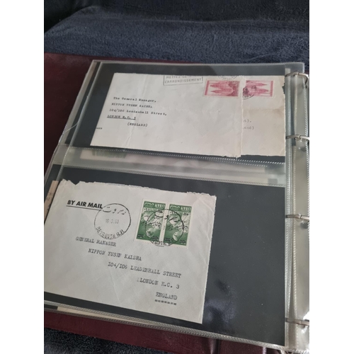 163 - ALBULM CONTAINING FIRST DAY COVERS AND FOREIGN USED STAMPS