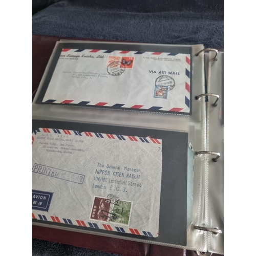 163 - ALBULM CONTAINING FIRST DAY COVERS AND FOREIGN USED STAMPS