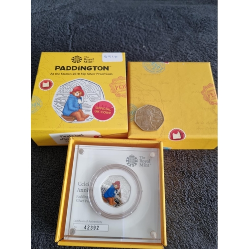 210 - ROYAL MINT PADDINGTON AT THE STATION 2018 50P SILVER PROOF COIN