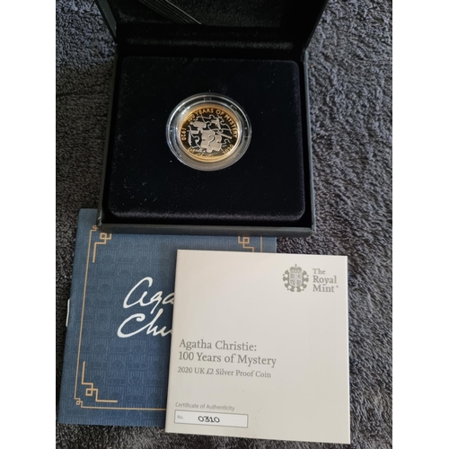 244 - ROYAL MINT AGATHA CHRISTIE 100 YEARS OF MYSTERY 2020 UK SILVER £2 PROOF COIN