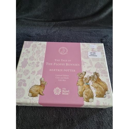 262 - ROYAL MINT THE TALES OF FLOPSY BUNNIES LTD EDITION COIN AND BOOK GIFT BOX