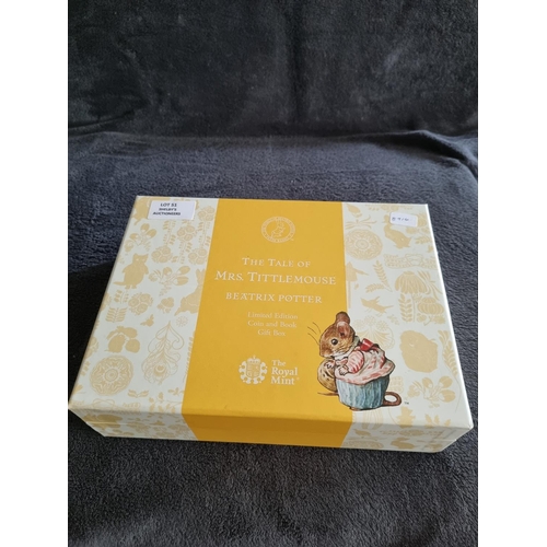 51 - ROYAL MINT BEATRIX POTTER THE TALE OF MRS TITTLEMOUSE LTD EDITION COIN AND GIFT BOX SILVER PROOF 50P