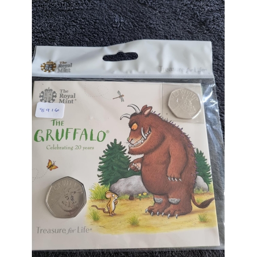 63 - 2 X ROYAL MINT GRUFFALO 2018 50P COIN SET