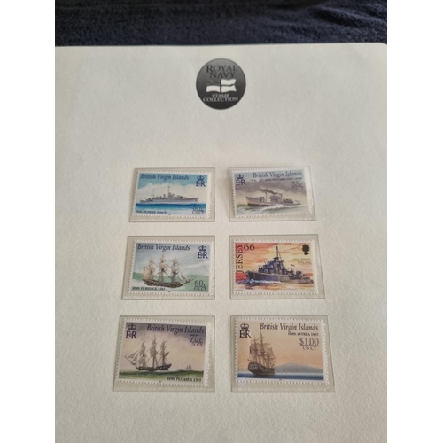 66 - 2 X ALBUMS CONTAINING HISTORY OF ROYAL NAVY FIRST DAY STAMP COVERS BY MERCURY