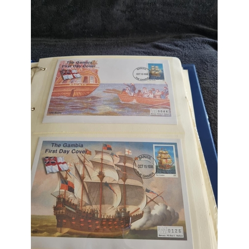 66 - 2 X ALBUMS CONTAINING HISTORY OF ROYAL NAVY FIRST DAY STAMP COVERS BY MERCURY