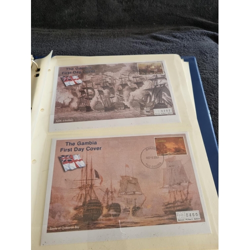 66 - 2 X ALBUMS CONTAINING HISTORY OF ROYAL NAVY FIRST DAY STAMP COVERS BY MERCURY