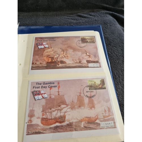 66 - 2 X ALBUMS CONTAINING HISTORY OF ROYAL NAVY FIRST DAY STAMP COVERS BY MERCURY