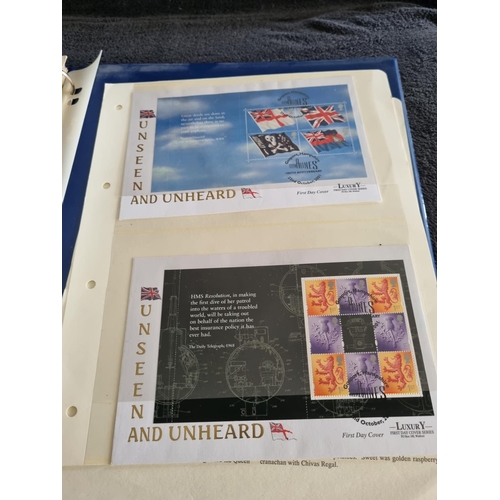 66 - 2 X ALBUMS CONTAINING HISTORY OF ROYAL NAVY FIRST DAY STAMP COVERS BY MERCURY