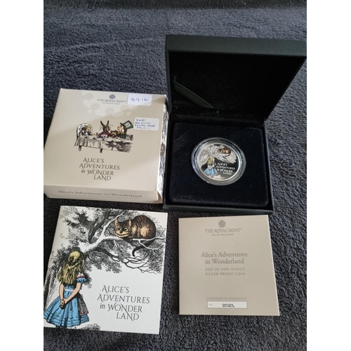 88 - ROYAL MINT ALICES ADVENTURES IN WONDERLAND 2021 1OZ SILVER PROOF COIN 5