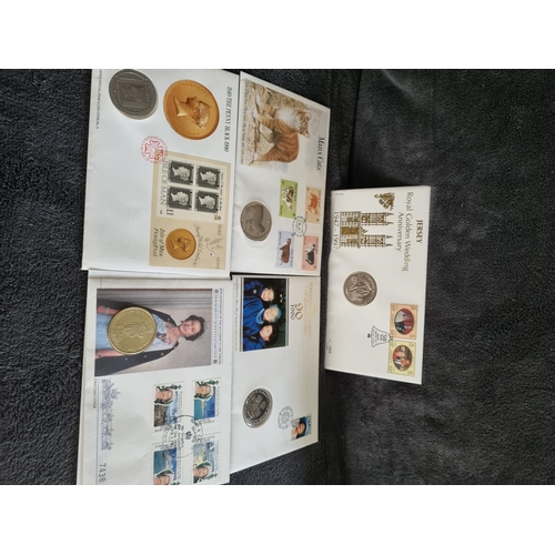 90 - 10 VARIOUS ISLE OF MAN ETC FIRST DAY COIN COVERS