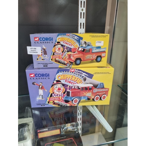 250 - 2 x chiperfield circus boxed vehicles