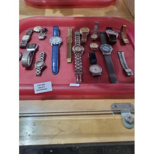 287 - 16 x various gents watches