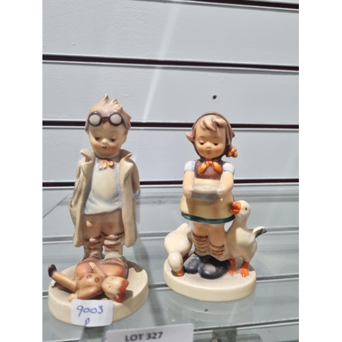 327 - 2 x gobel pottery figurines