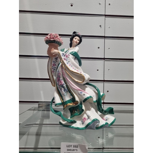 332 - 1 x danbury mint the rose princess figurine