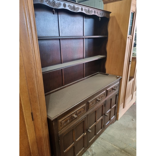 55 - 1 x oak welsh dresser