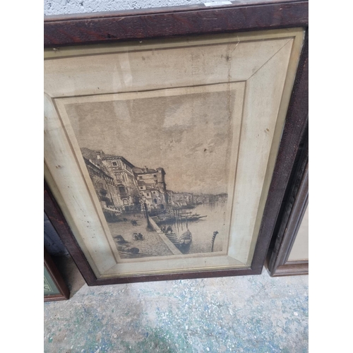 243 - 1 x french lithograph framed print