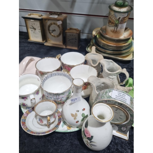 341 - SELECTION ROYAL ALBERT CUPS WITH VARIOS PTHER MAKER POTTERY ITEMS