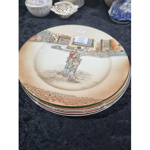 345 - 5 X ROYAL DOULTON COLLECTTORS PLATE