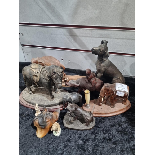 367 - SELECTION OF VARIOUS ANIMAL FIGURINES