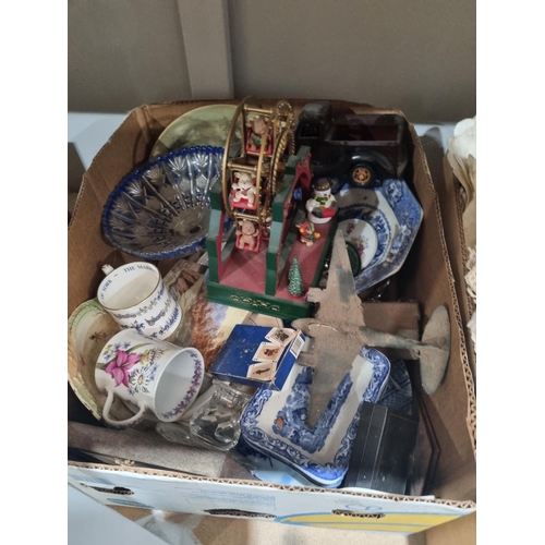 377 - 1 X BOX OF MISCELLANEOUS POTTERY WARE ETC