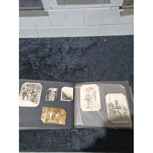 21A - 1 X JAPANESE PHOTO ALBUM CONTAINING OFFICERS WITH NAMES VILLAGE LIFE ETC