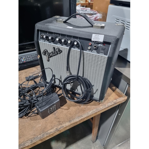 11 - 1 X FENDERBFRONTMAN 15G AMP WITH WIRES