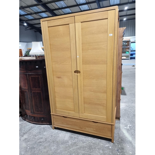 24 - 1 X LARGE ERCOL DOUBLE WARDROBE WITH BOTTOM DRAWER