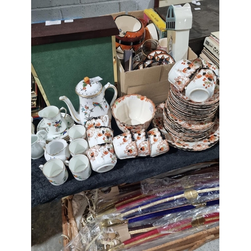 374 - 1 X EDWARDIAN TEA SET WITH ANYSLEY TEA SET