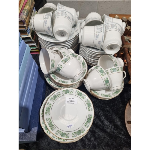 387 - 2 X CHINESE PORCELAIN TEA SETS LILLING ETC