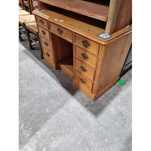 55 - 1 X PINE KNEE HOLE DESK