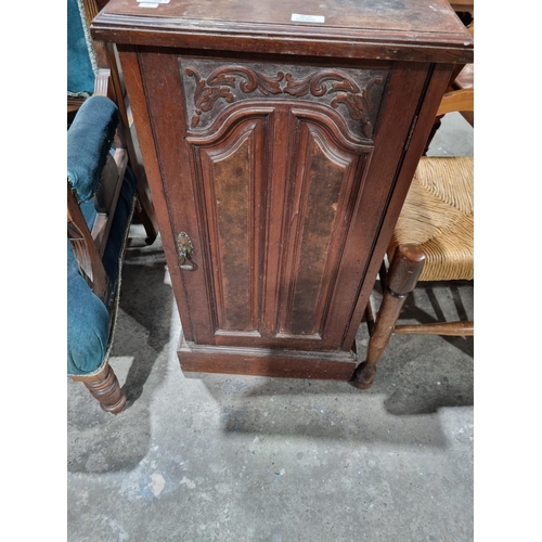 57 - 1 X EDWARDIN MAHOGANY BEDSIDE CABINET