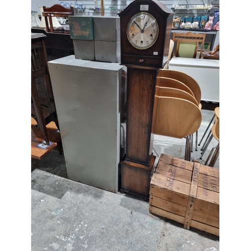 67 - 1 X MAHOGANY GRANDMOTHER CLOCK