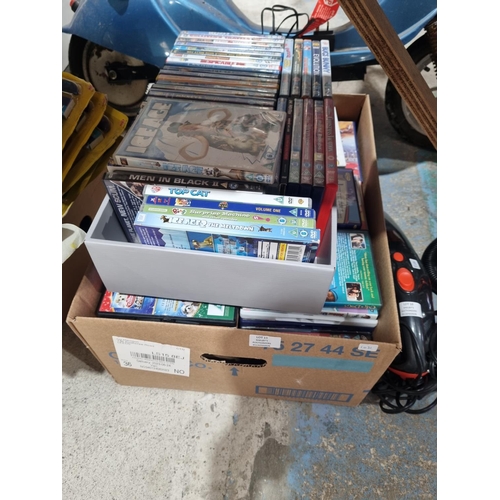 11 - 2 X BOXES CONTAINING LARGE AMOUNT OF DVDS DISNEY ETC