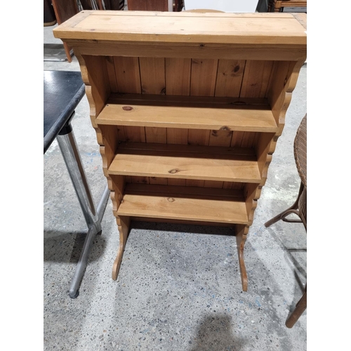 17 - 1 X SMALL PINE BOOK CASE