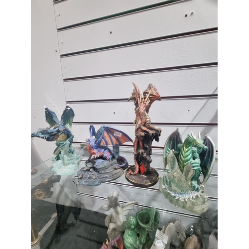 266 - SELCTION OF DRAGON FIGURINES DRAGON SPELL RGENCY AND LEONARDO LTD EDITION