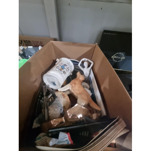 331 - 1 X BOX OF POTTERY WARE ITEMS ETC