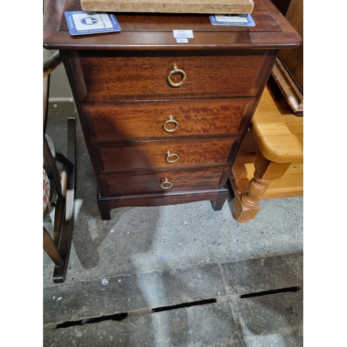 47 - 1 X 4 DRAWER STAGG BEDSIDE CABINET