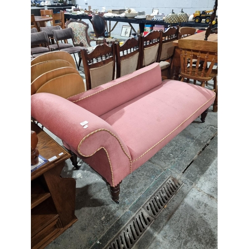 53 - 1 X EDWARDIAN CHAISE LOUNGE