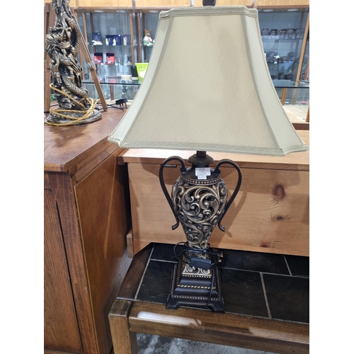 60 - 1 X POTTERY GILT LAMP